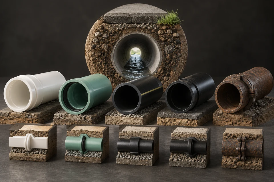 Conceptual illustration of pvc · hdpe · certified system