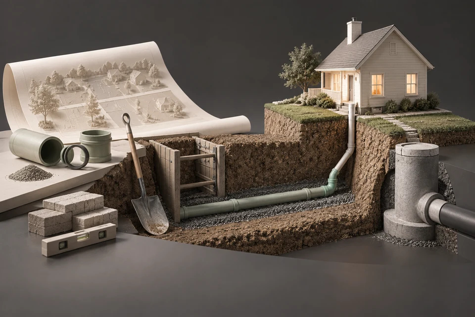 Conceptual illustration of excavation risk · grade & joining · required inspection